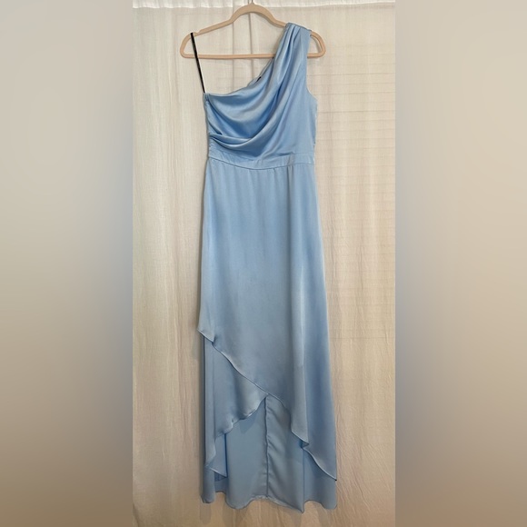 ASOS Light Blue One Shoulder Dress - Picture 2 of 6